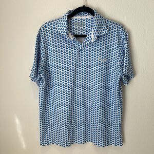 Barstool Sports Shirt Mens L Blue Golf Polo Pardon My Take Mountains